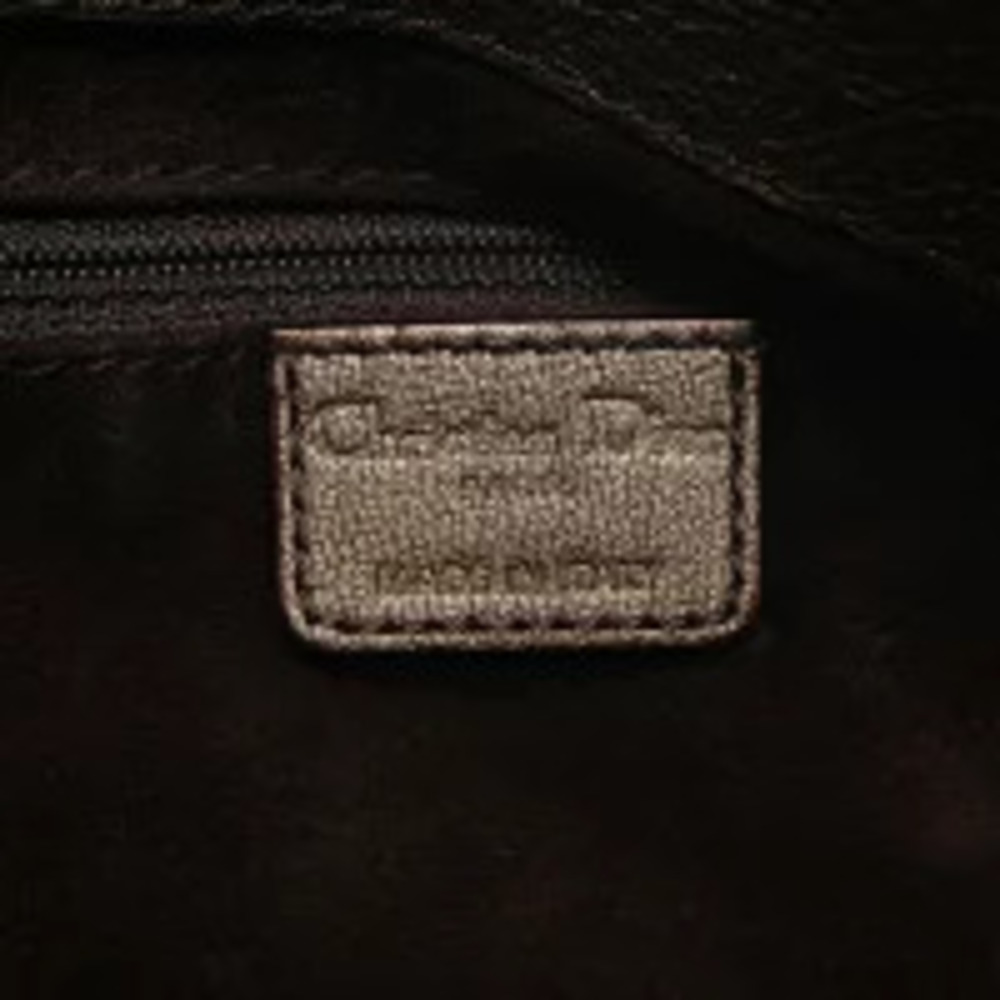 Christian Dior Leather Metallic Bronze Tan Street Boston Bag Shoulder Brown - Picture 10 of 13